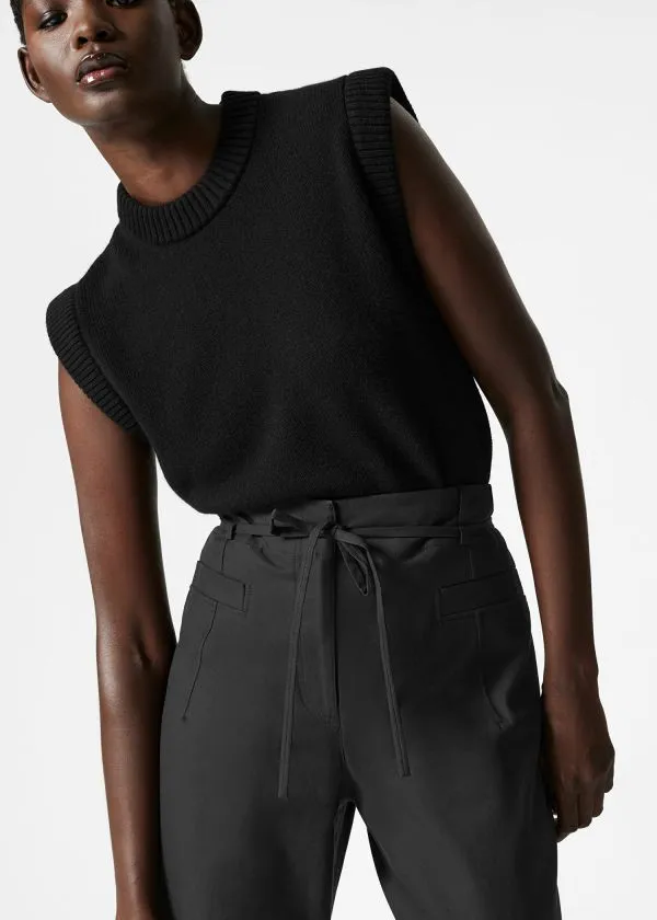 and Other Stories BarrelLeg Trousers Black Women Trousers and Other Stories BarrelLeg Trousers Black Women Trousers