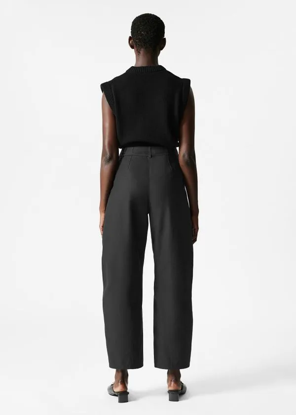 and Other Stories BarrelLeg Trousers Black Women Trousers and Other Stories BarrelLeg Trousers Black Women Trousers