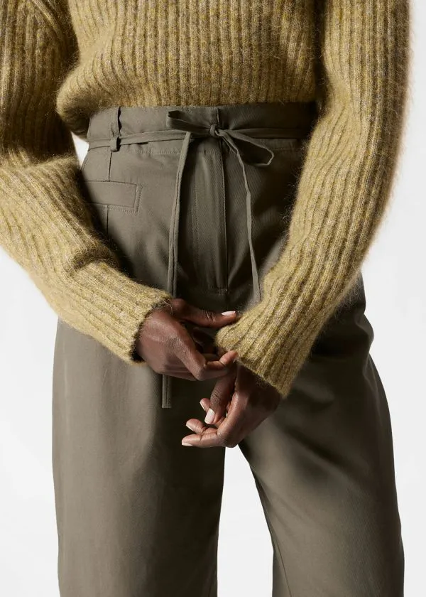 and Other Stories BarrelLeg Trousers Khaki Women Trousers and Other Stories BarrelLeg Trousers Khaki Women Trousers