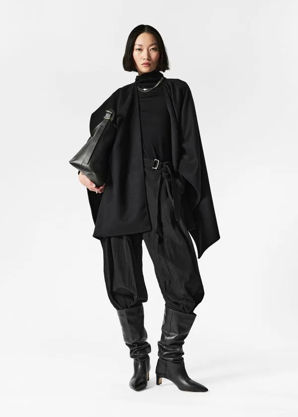 and Other Stories Belted BoxPleat Trousers Black Women Trousers