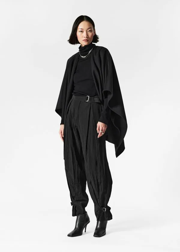 and Other Stories Belted BoxPleat Trousers Black Women Trousers