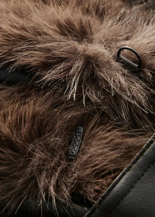 and Other Stories Belted Faux Fur Coat Brown Women Jackets and Coats