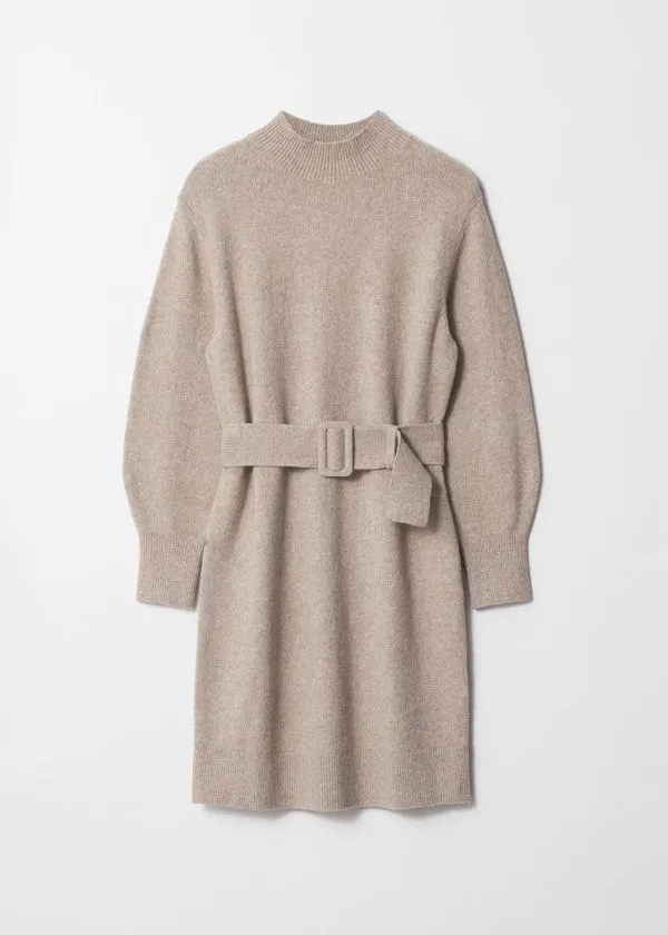 and Other Stories Belted Jumper Dress Caramel Women Dresses