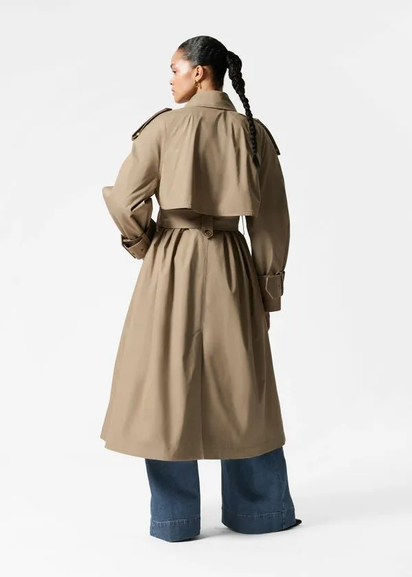 and Other Stories Belted Maxi Trenchcoat Beige Women Jackets and Coats
