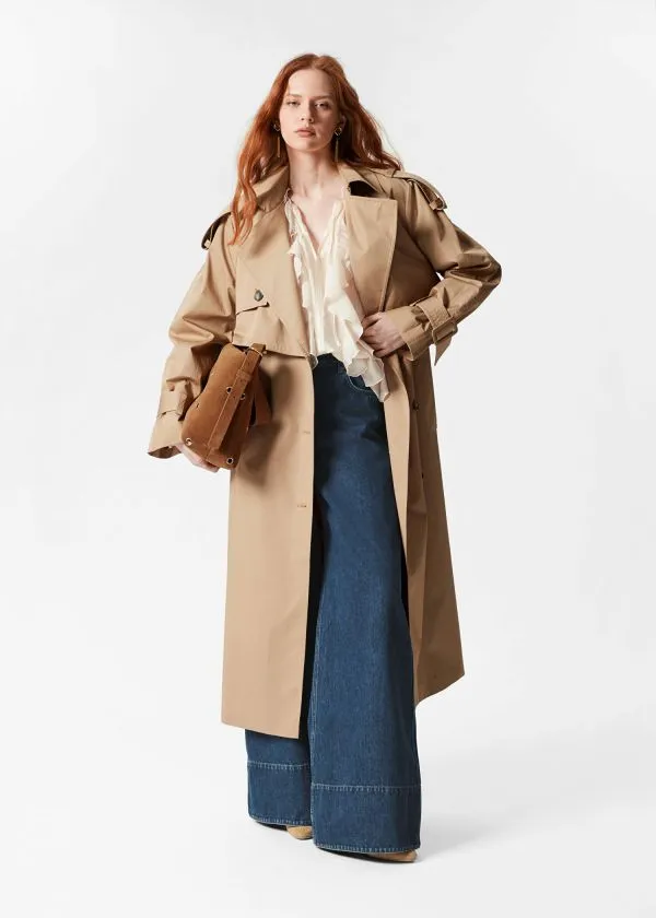 and Other Stories Belted Trench Coat Beige Women Jackets and Coats