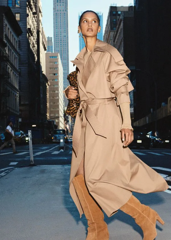 and Other Stories Belted Trench Coat Beige Women Jackets and Coats