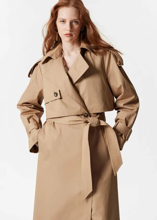 and Other Stories Belted Trench Coat Beige Women Jackets and Coats