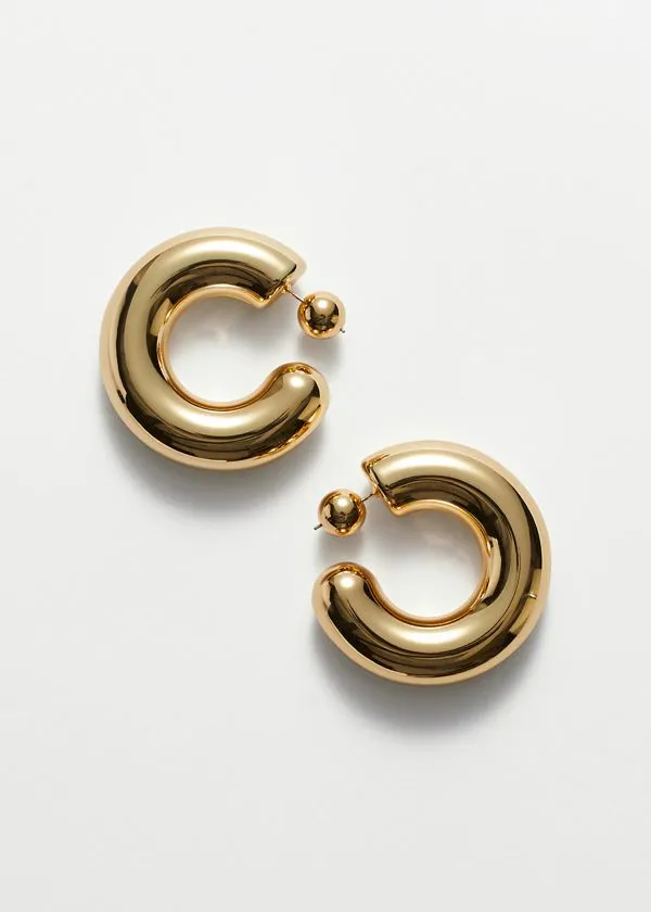 and Other Stories Big Chunky Hoops Gold Women Earrings