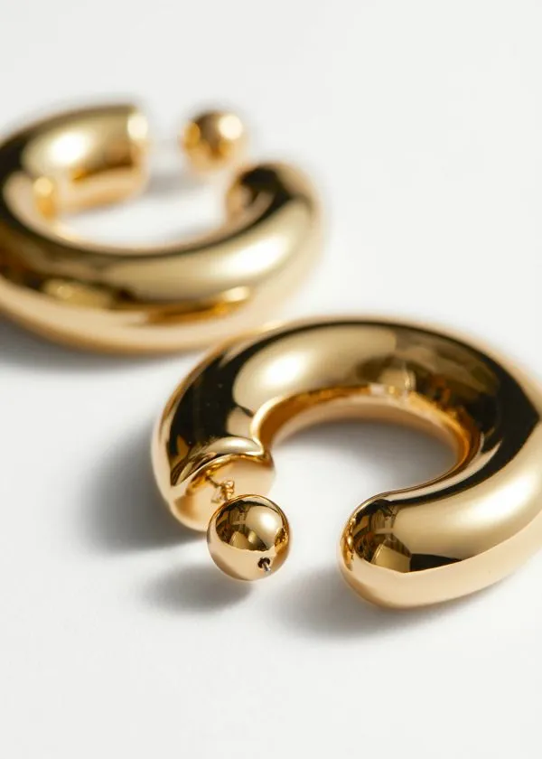 and Other Stories Big Chunky Hoops Gold Women Earrings