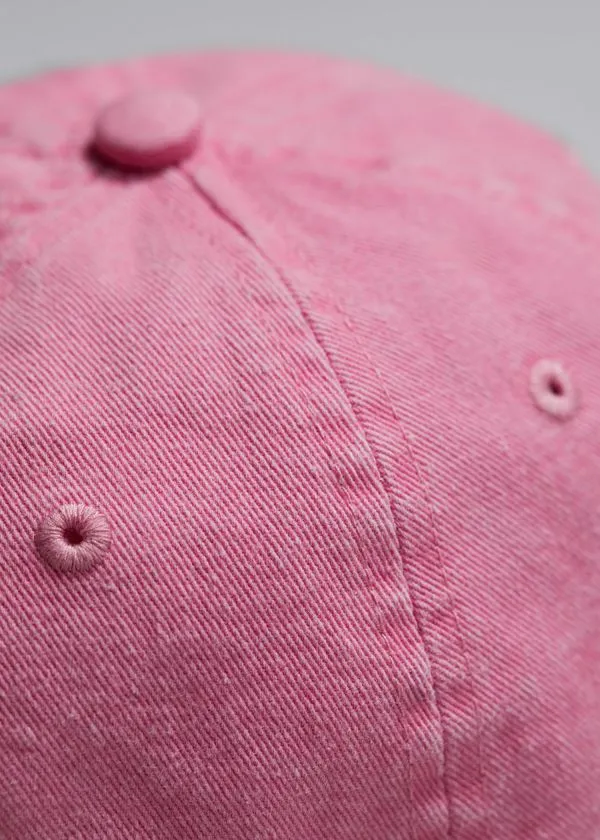 and Other Stories Bleached Denim Baseball Cap Pink Women Headwear and Other Stories Bleached Denim Baseball Cap Pink Women Headwear