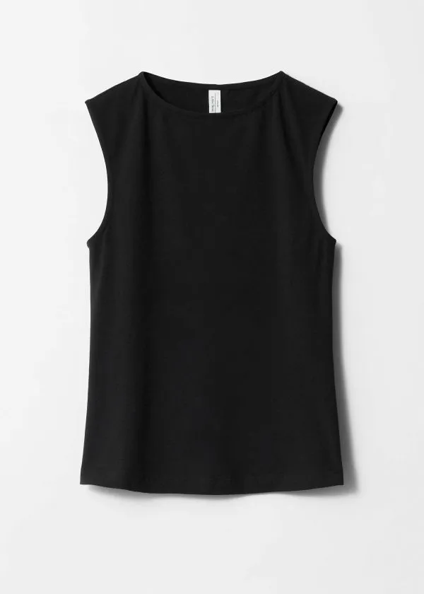 and Other Stories BoatNeck Tank Top Black Women Tops and Tshirts and Other Stories BoatNeck Tank Top Black Women Tops and Tshirts
