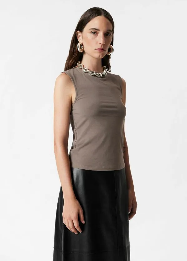 and Other Stories BoatNeck Tank Top Mole Women Tops and Tshirts