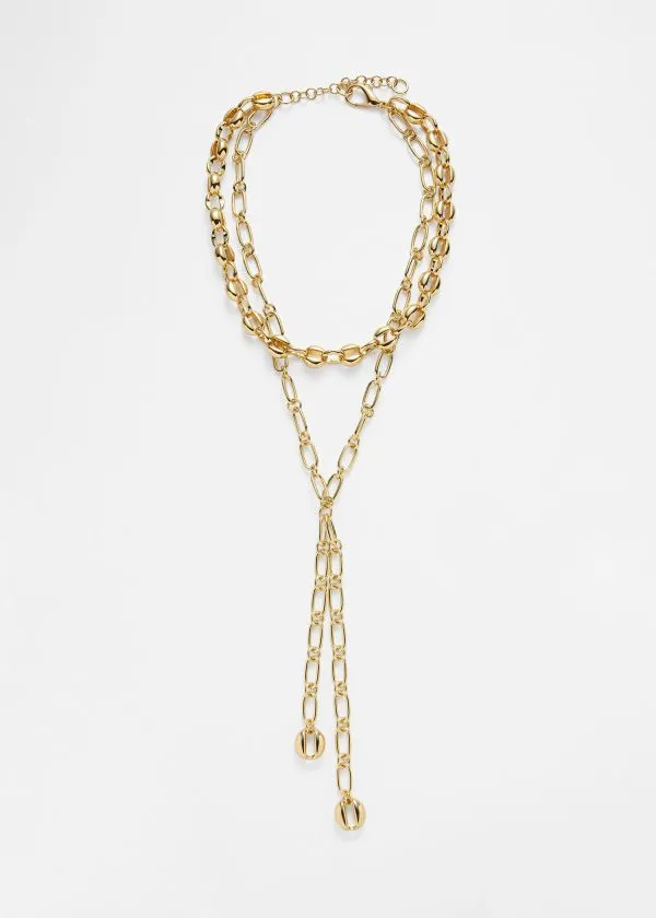 and Other Stories Bold Layered Chain Necklace Gold Women Necklaces