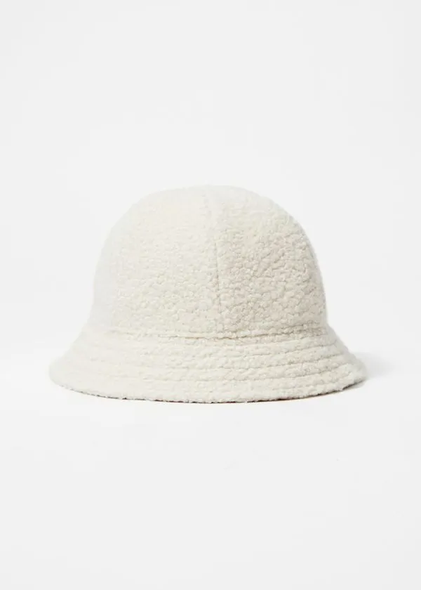 and Other Stories Boucle Bucket Hat Dusty White Women Headwear