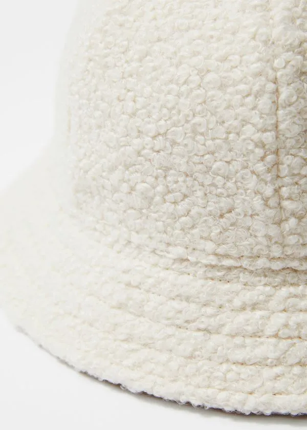 and Other Stories Boucle Bucket Hat Dusty White Women Headwear and Other Stories Boucle Bucket Hat Dusty White Women Headwear