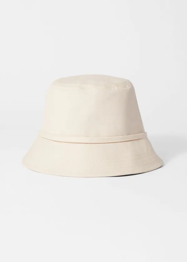 and Other Stories Bow Bucket Hat Cream Women Headwear