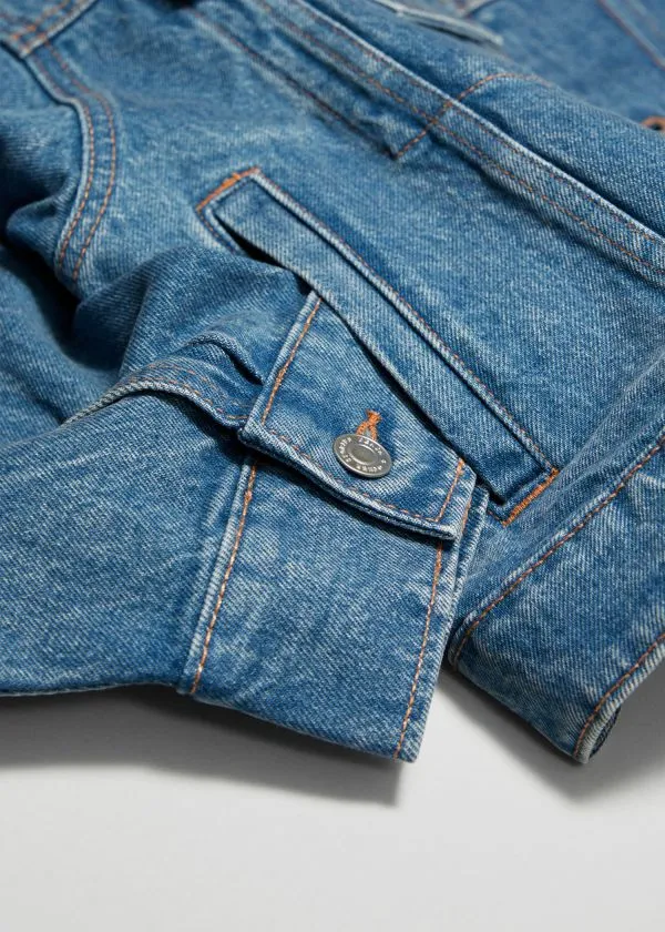 and Other Stories Boxy Denim Jacket Mid Blue Women Jackets and Coats