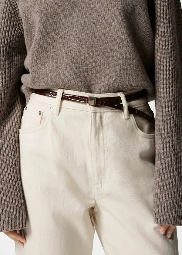 and Other Stories Boxy Turtleneck Jumper Brown Women Knitwear