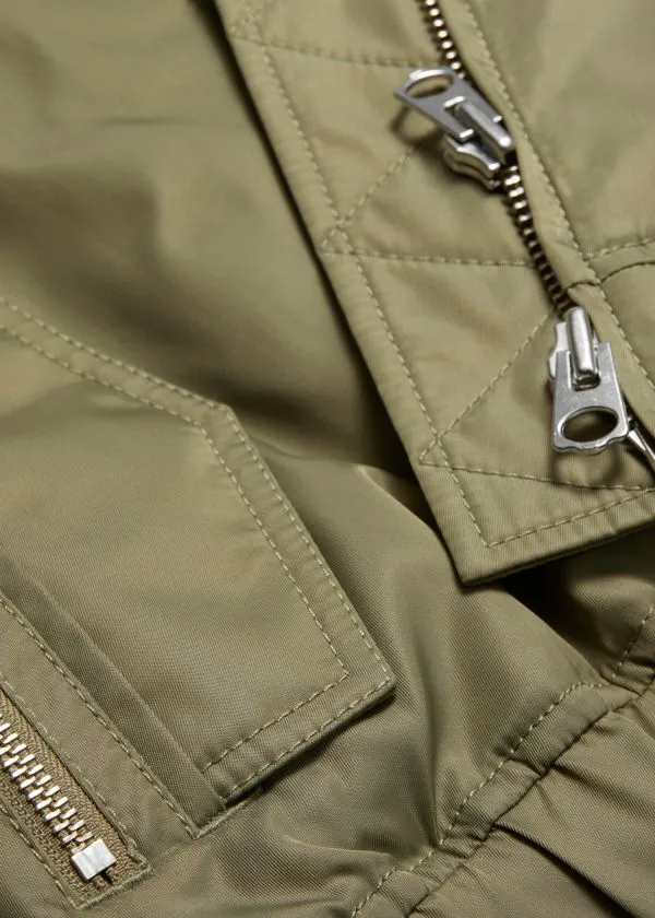 and Other Stories Boxy ZipUp Jacket Khaki Women Jackets and Coats