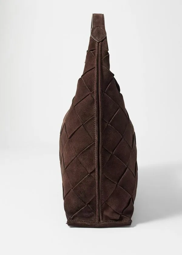 and Other Stories Braided Suede Tote Brown Women Tote Bags