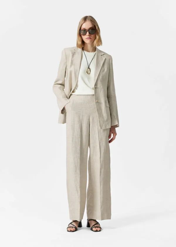 and Other Stories Breezy HighWaist Trousers Wheat Women Trousers