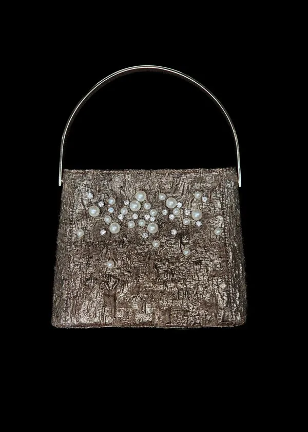 and Other Stories Brocade Evening Bag Gold Women Mini Bags