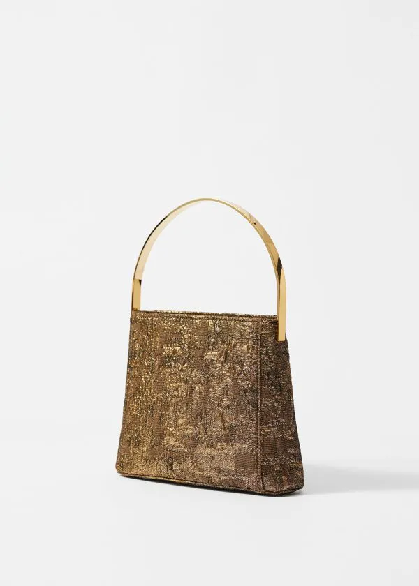 and Other Stories Brocade Evening Bag Gold Women Mini Bags