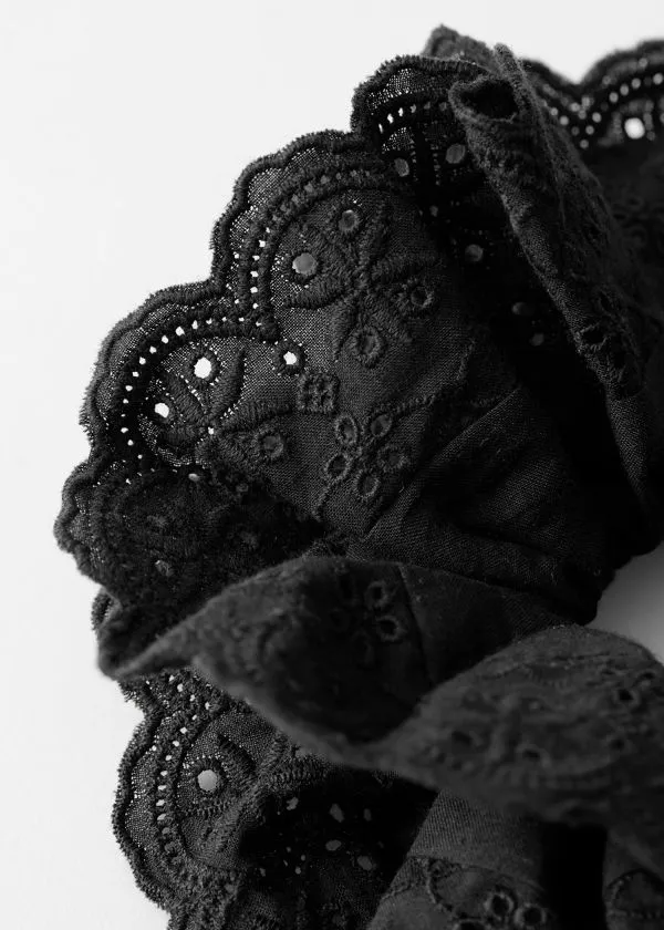 and Other Stories Broderie Anglaise Scrunchie Black Women Hair Accessories and Other Stories Broderie Anglaise Scrunchie Black Women Hair Accessories