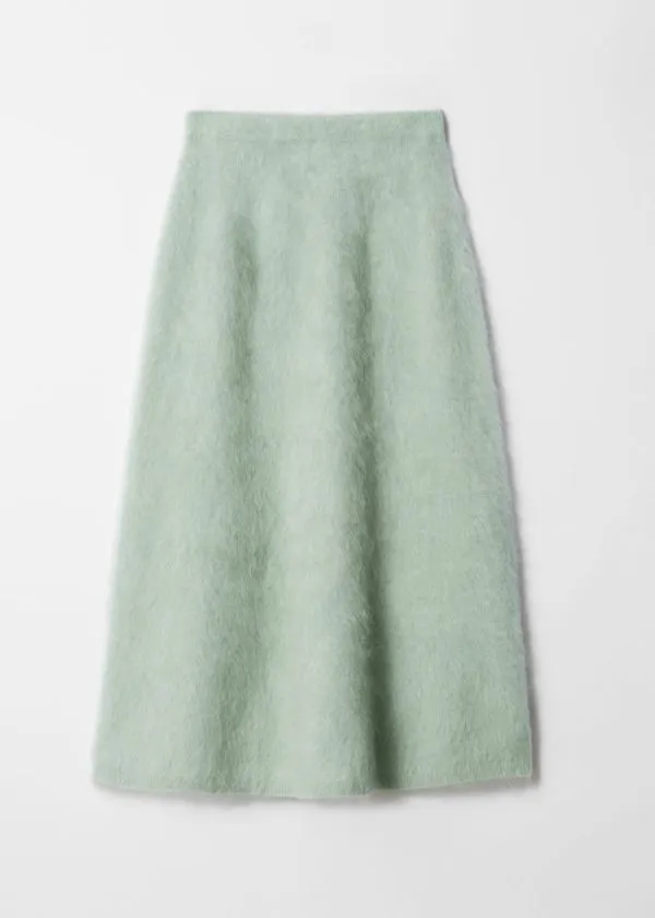 and Other Stories BrushedKnit ALine Maxi Skirt Green Women Skirts