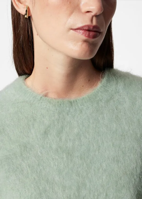 and Other Stories BrushedKnit TShirt Green Women Knitwear