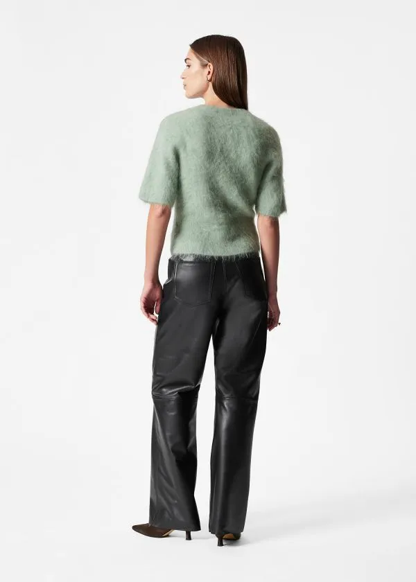 and Other Stories BrushedKnit TShirt Green Women Knitwear