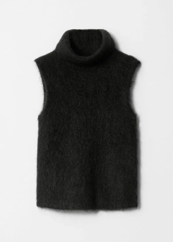 and Other Stories Brushed MohairBlend Tank Top Black Women Knitwear and Other Stories Brushed MohairBlend Tank Top Black Women Knitwear