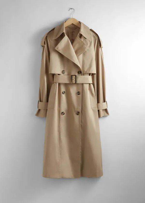 and Other Stories BuckleBelt Trench Coat Beige Women Jackets and Coats