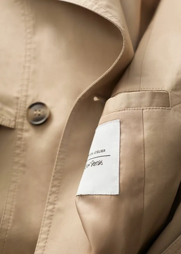 and Other Stories BuckleBelt Trench Coat Beige Women Jackets and Coats