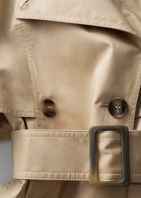 and Other Stories BuckleBelt Trench Coat Beige Women Jackets and Coats