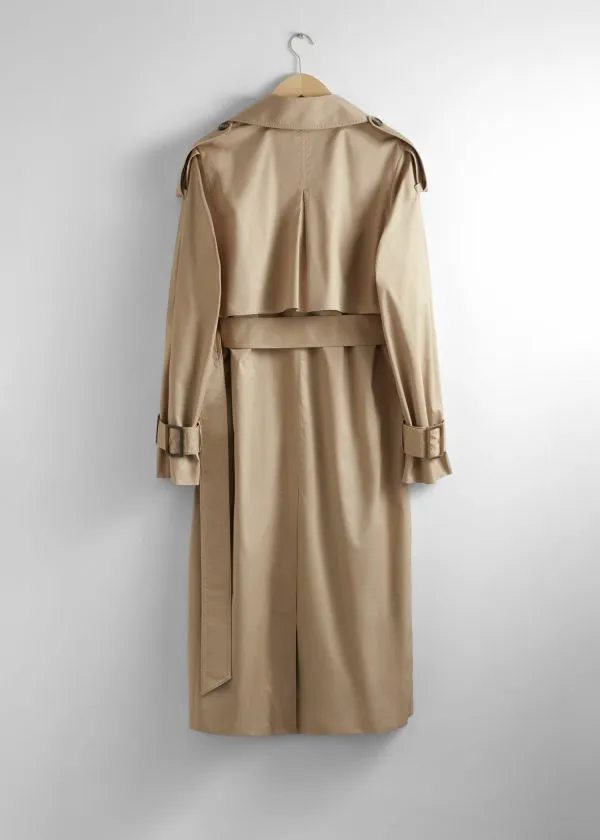 and Other Stories BuckleBelt Trench Coat Beige Women Jackets and Coats