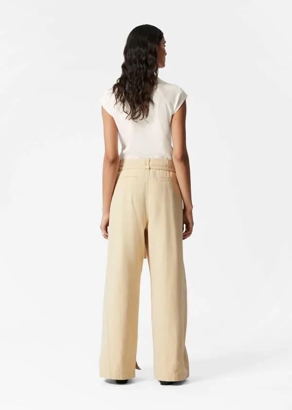 and Other Stories BuckleBelt Trousers Yellow Women Trousers