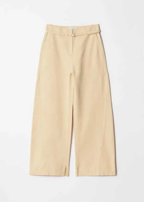 and Other Stories BuckleBelt Trousers Yellow Women Trousers