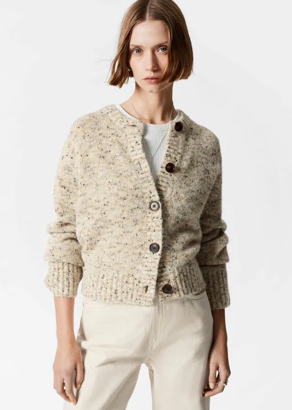 and Other Stories Buttoned Knit Cardigan Mole Women Knitwear and Other Stories Buttoned Knit Cardigan Mole Women Knitwear