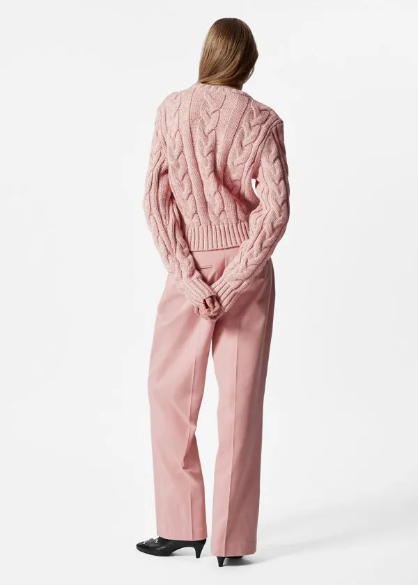 and Other Stories CableKnit Jumper Pink Women Knitwear