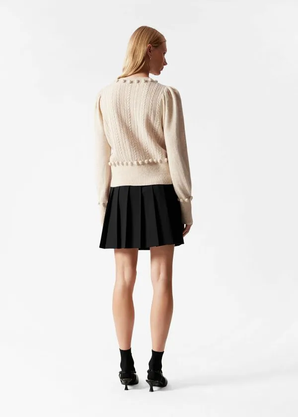 and Other Stories CableKnit Wool Cardigan Beige Women Knitwear