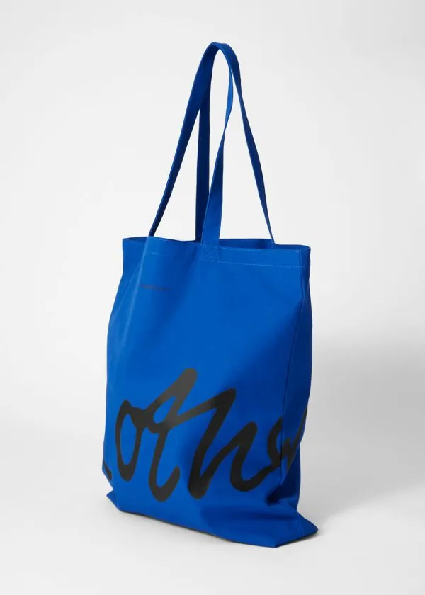 and Other Stories Canvas Tote Cobalt Blue Women Tote Bags