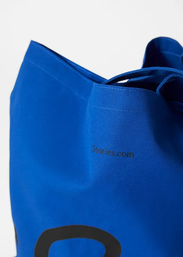 and Other Stories Canvas Tote Cobalt Blue Women Tote Bags