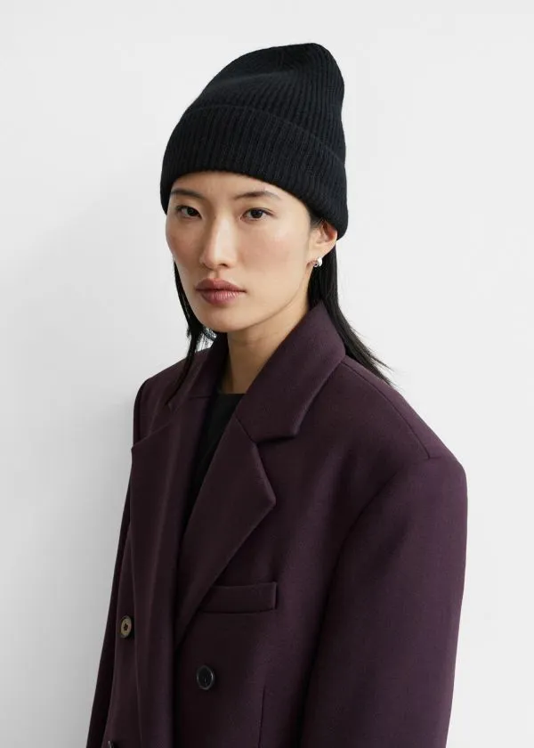 and Other Stories Cashmere Beanie Black Women Headwear and Other Stories Cashmere Beanie Black Women Headwear