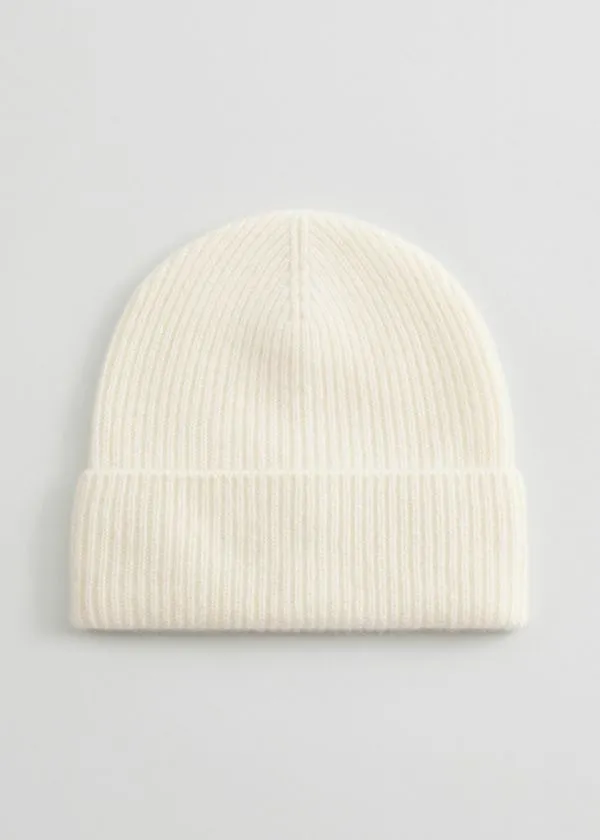 and Other Stories Cashmere Beanie Cream Women Headwear