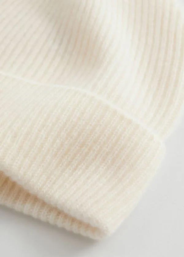 and Other Stories Cashmere Beanie Cream Women Headwear and Other Stories Cashmere Beanie Cream Women Headwear