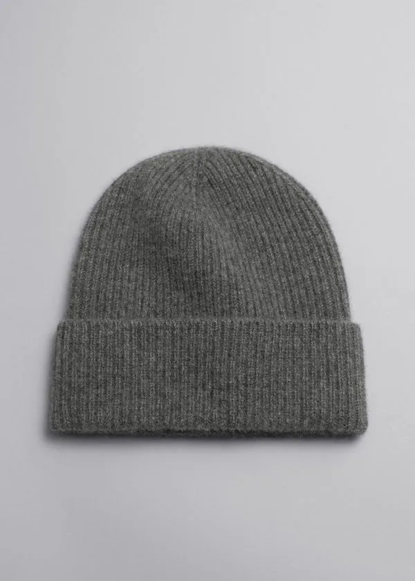 and Other Stories Cashmere Beanie Dark Grey Women Headwear