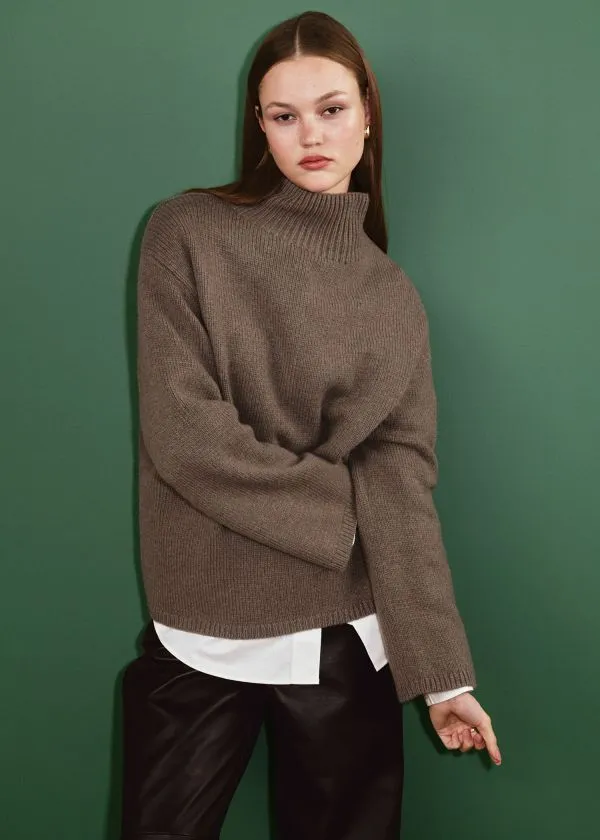 and Other Stories CashmereBlend Turtleneck Jumper Mole Women Knitwear and Other Stories CashmereBlend Turtleneck Jumper Mole Women Knitwear