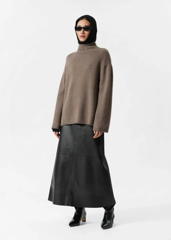 and Other Stories CashmereBlend Turtleneck Jumper Mole Women Knitwear and Other Stories CashmereBlend Turtleneck Jumper Mole Women Knitwear