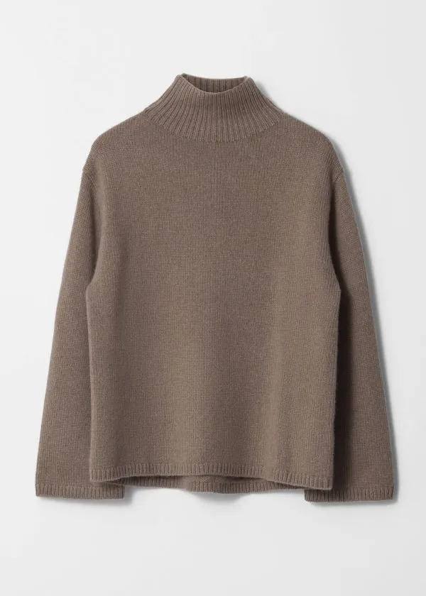 and Other Stories CashmereBlend Turtleneck Jumper Mole Women Knitwear and Other Stories CashmereBlend Turtleneck Jumper Mole Women Knitwear